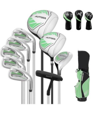 10-Piece Golf Club Set for Women, Right-Handed Clubs with Stand Bag, Green