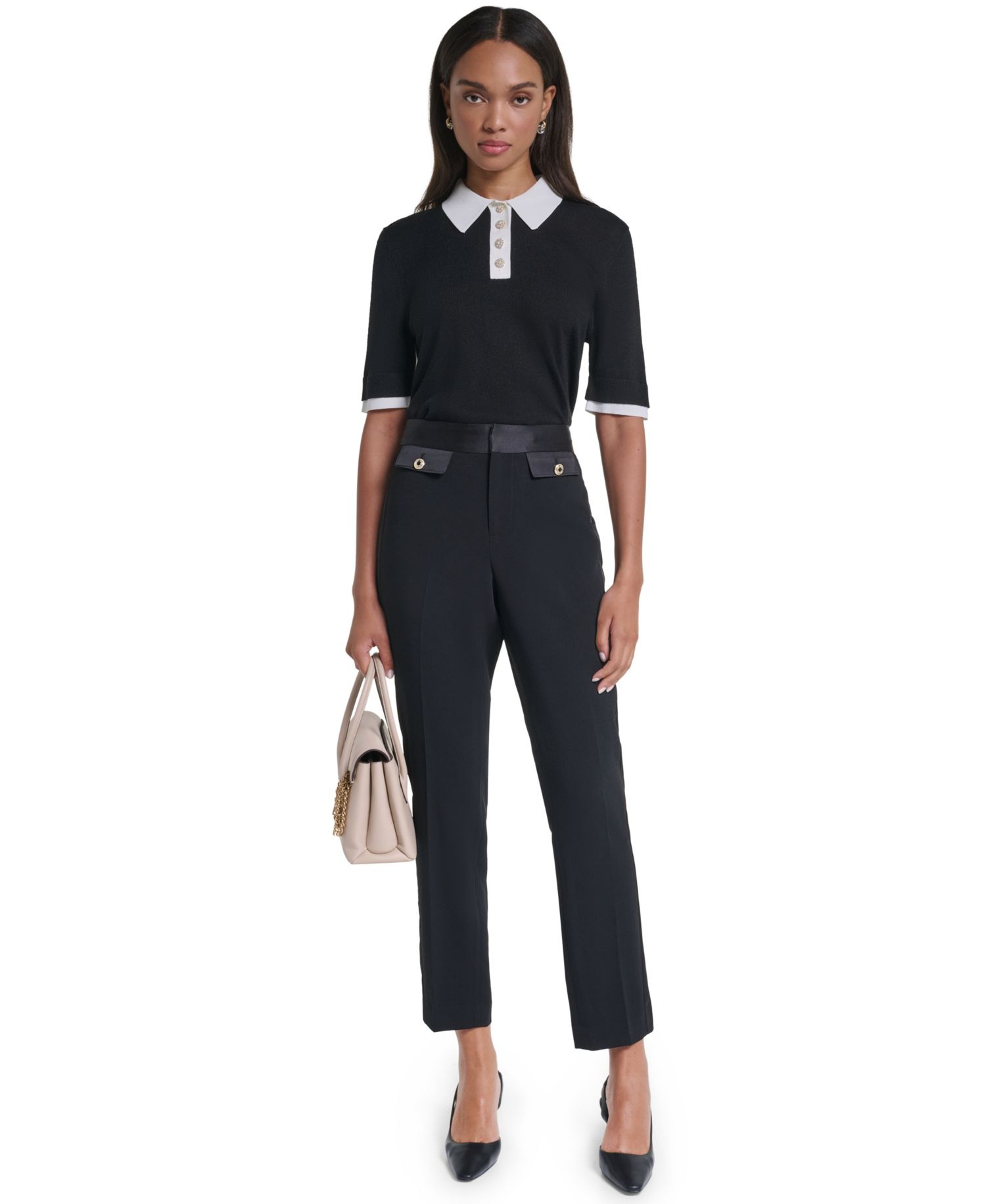 Women's Satin Straight Dress Pants
