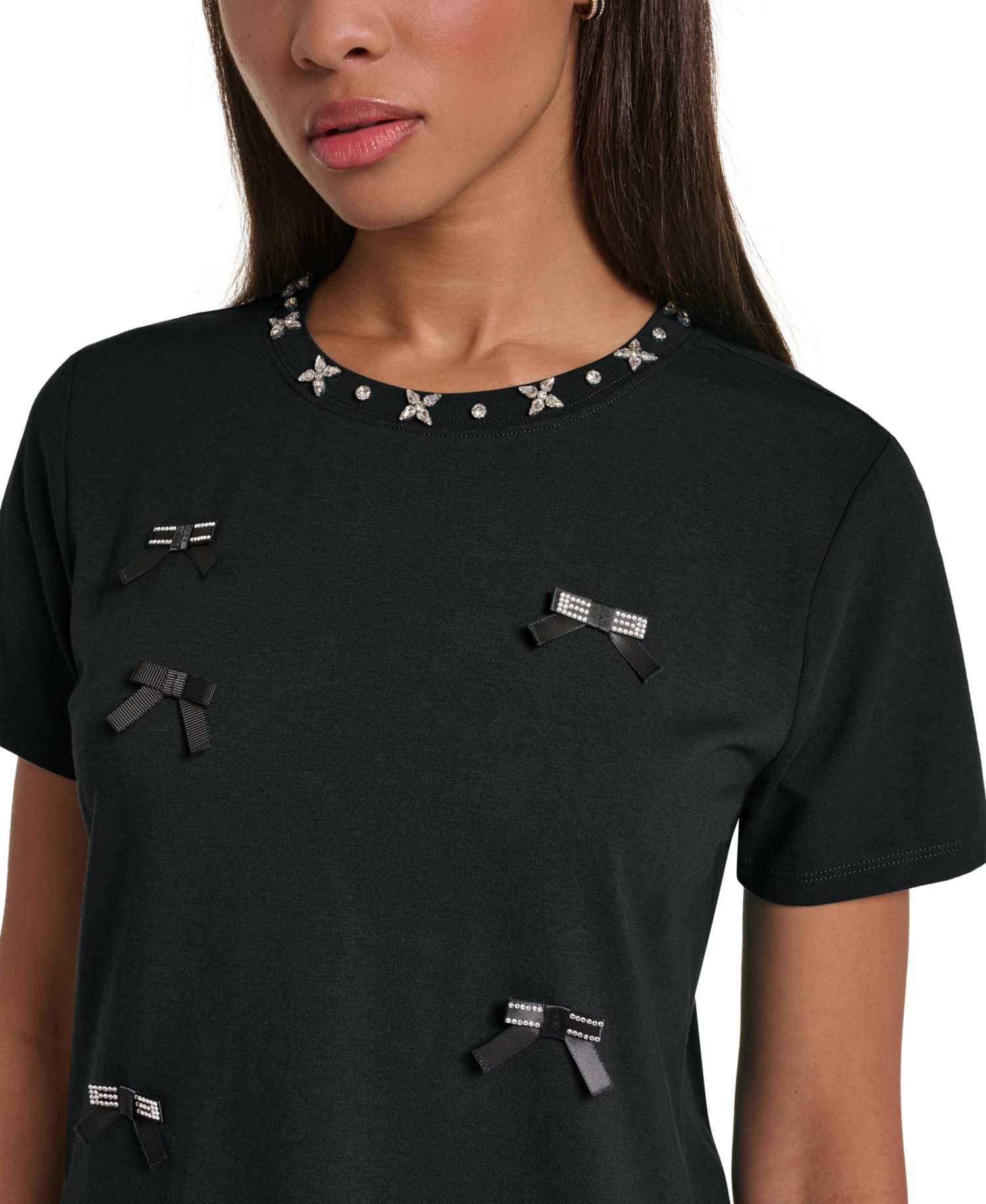 Women's Front Bow Crewneck T-Shirt