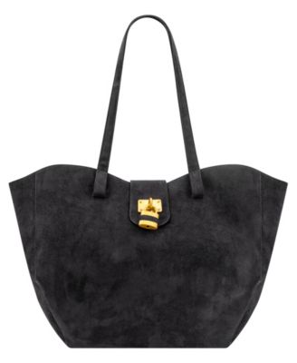 Harper Lock Gold-Tone Large Tote Handbag