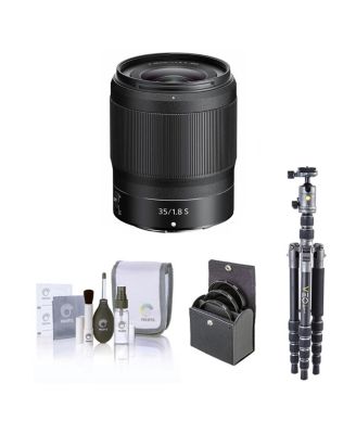 NIKKOR Z 35mm f/1.8 S Lens with Vanguard VEO 3 GO 235AB Al Tripod Kit
