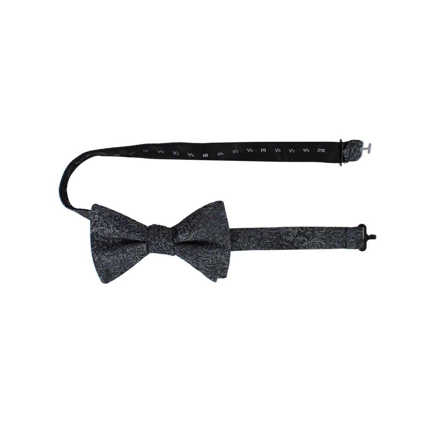 Men's Esteban Scrolling Vines Tone-on-Tone Silk Bow Tie