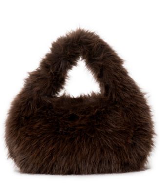 Sophia Small Hobo Faux Fur Handbag