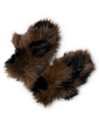 Women's Polyester Faux Fur Mittens