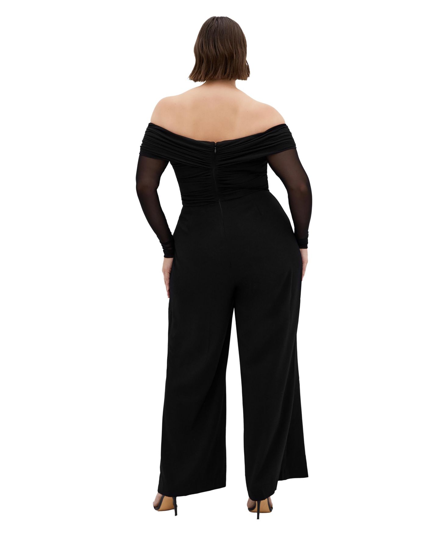 Женский комбинезон CITY CHIC Lana Off Shoulder Jumpsuit, цвет: Чёрный — фото 2