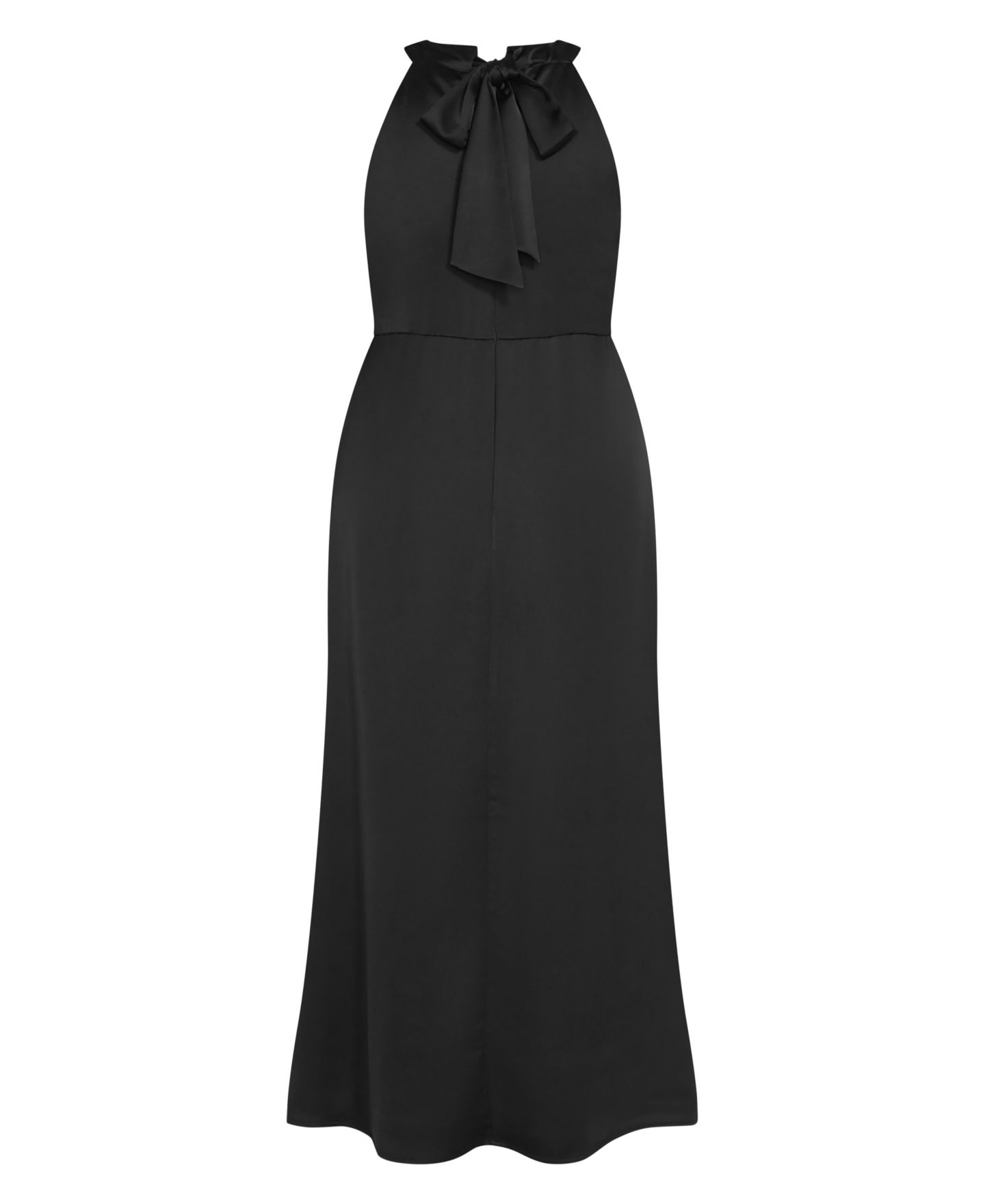 Женское платье CITY CHIC Plus Size Celina Halter Maxi Side-Pleated, цвет: Чёрный — фото 5