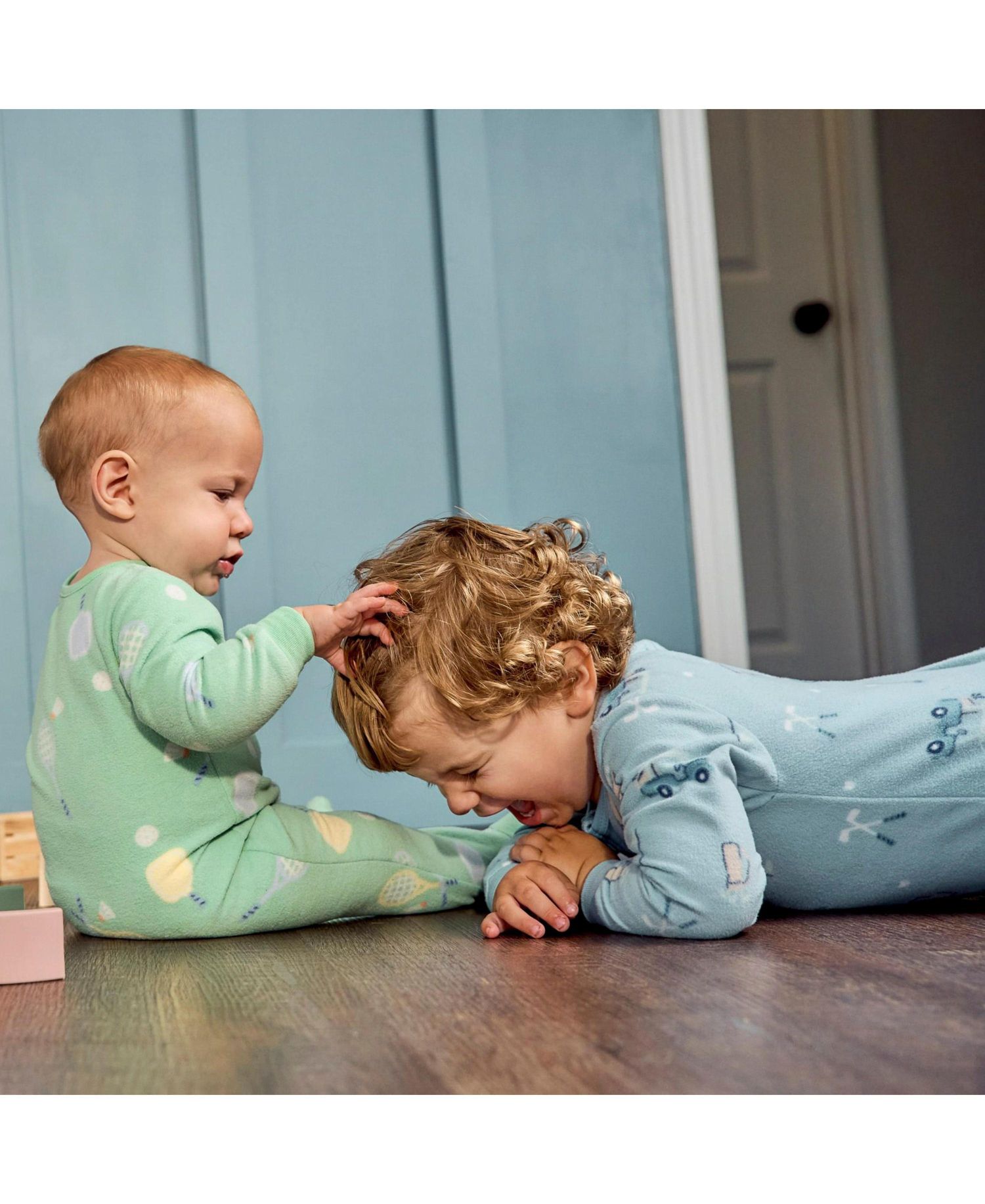 Baby -Pack Footless Fleece Pajamas