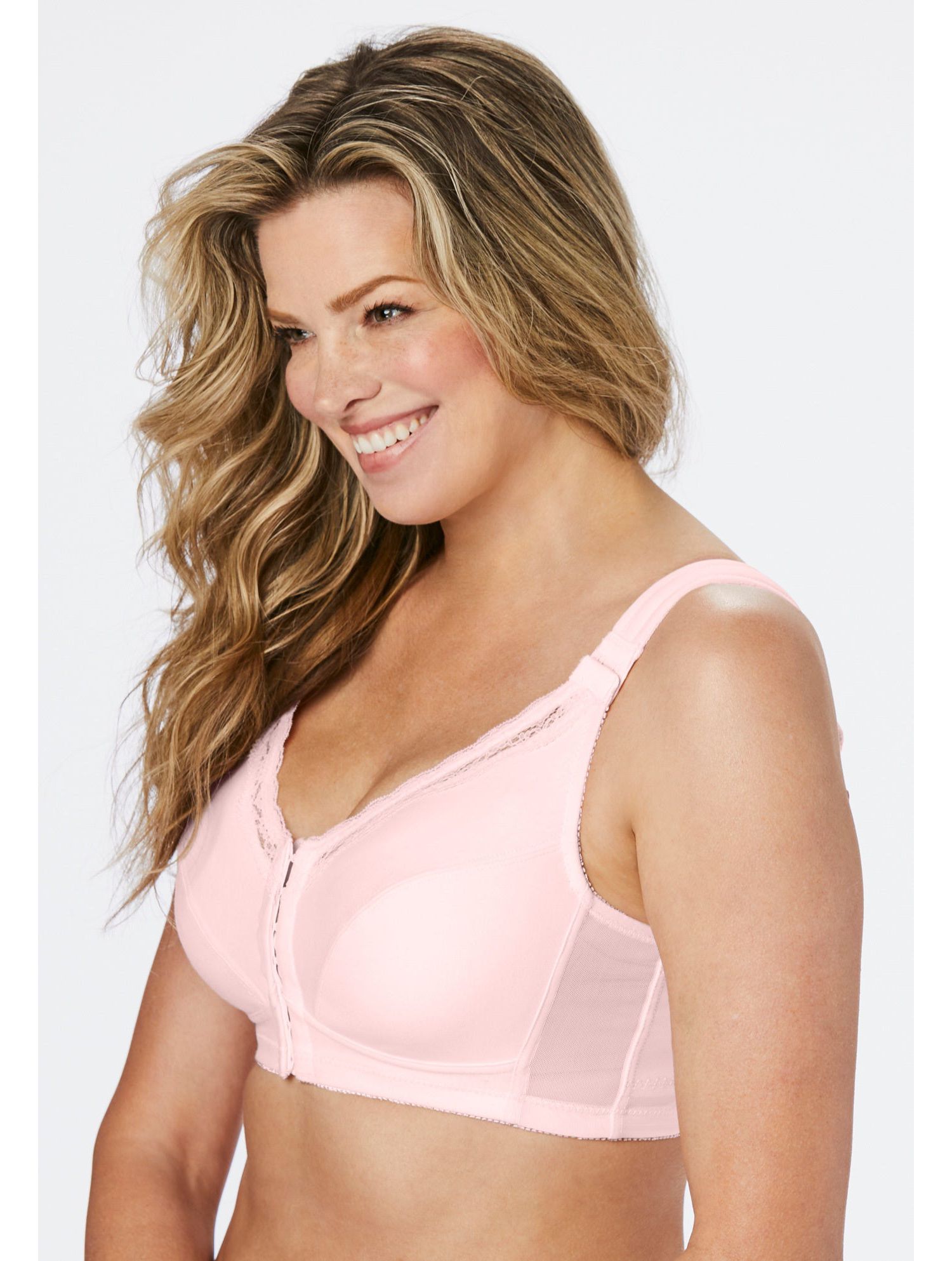 Women's Front-Close Cotton Wireless Posture Bra