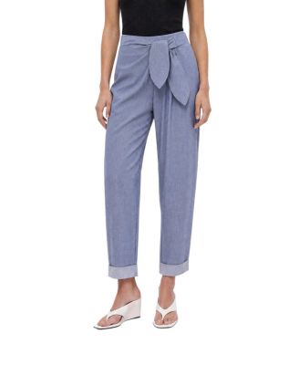 Women's Tie Detail Pleated Trousers