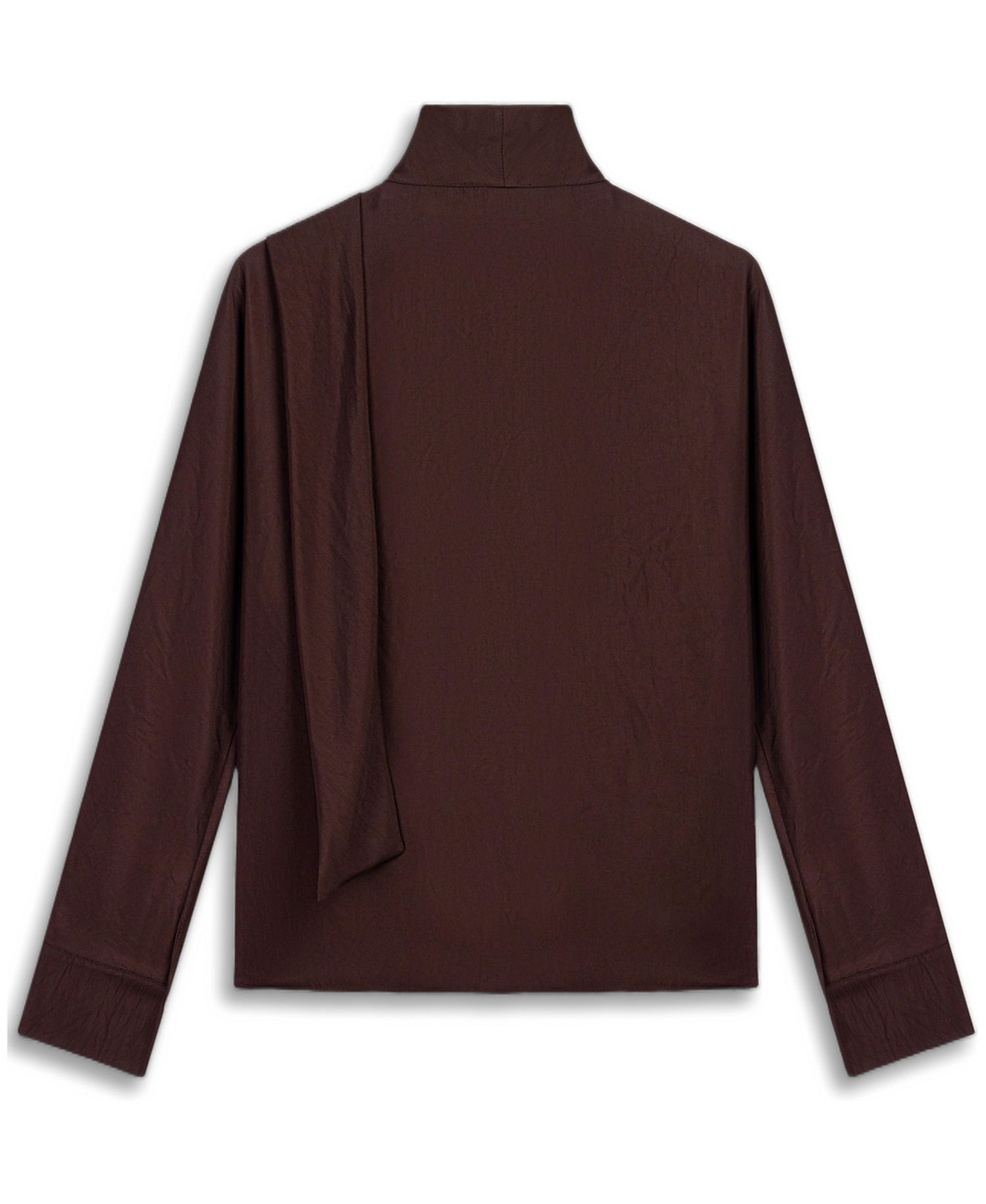 Women's Stone-Accessory Stand-Collar Long-Sleeve Blouse