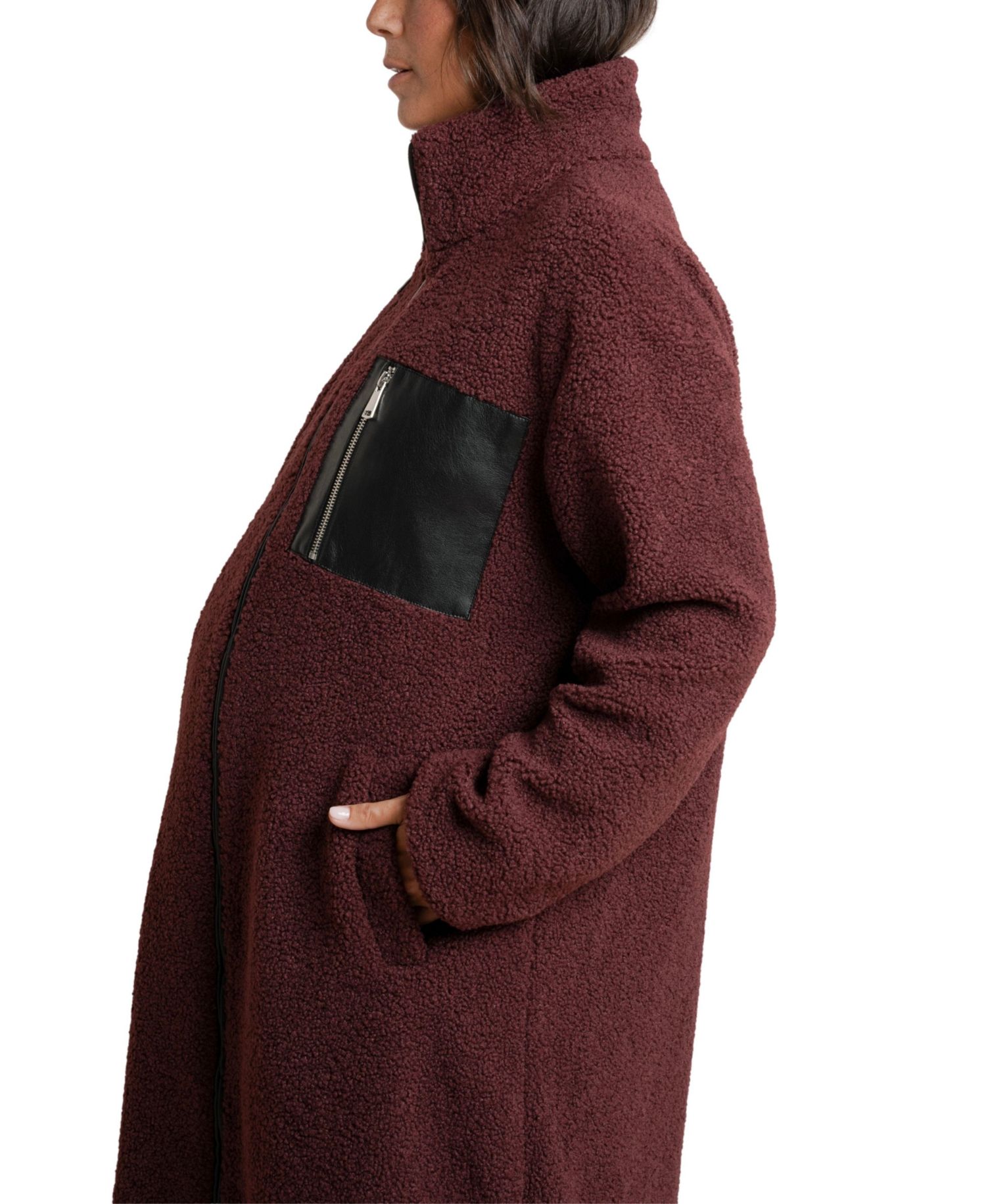 Women's NOM Teddi Baby Wearing Long Coat