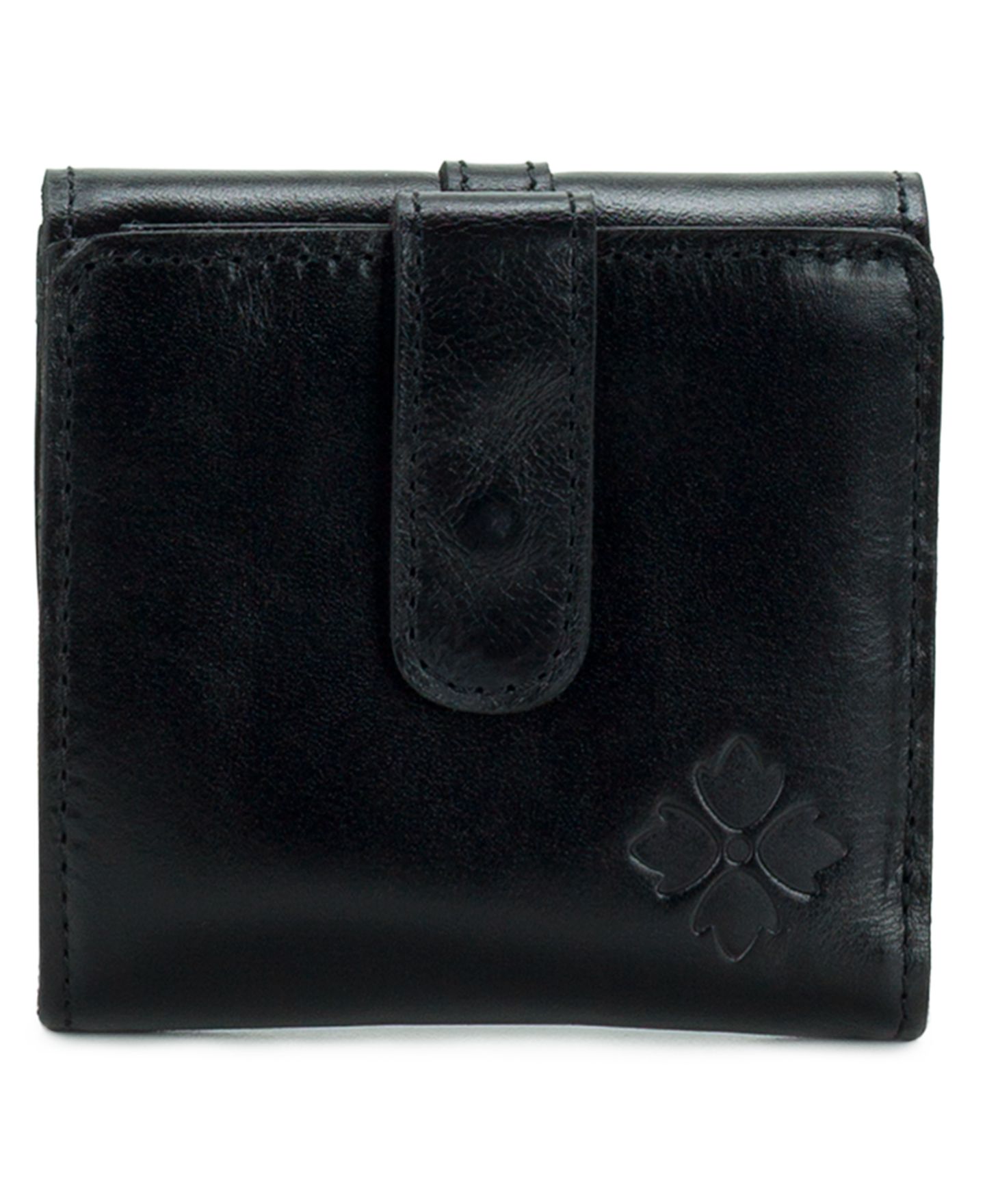 Женский кошелёк Patricia Nash Verla Boxed Full Grain Leather Trifold Wallet, цвет: Чёрный — фото 3