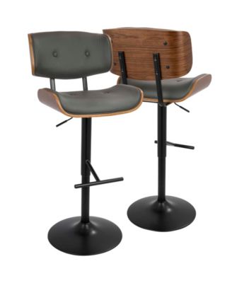 Lombardi 46.5" Upholstered Adjustable Barstool