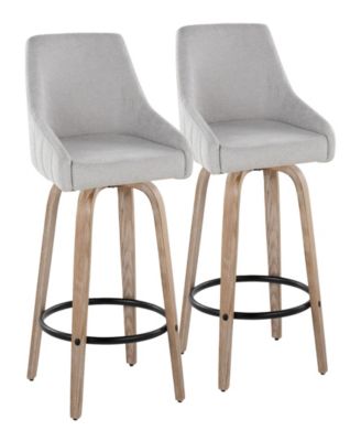 Hannah Upholstered Swivel Counter Stool, Set of 2