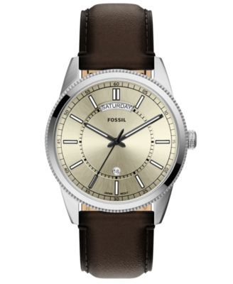 Men's Quartz Pearson Day/Date Leather Watch 42mm