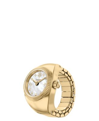 Women's Quartz Imitation Pearl Watch Ring, 15mm