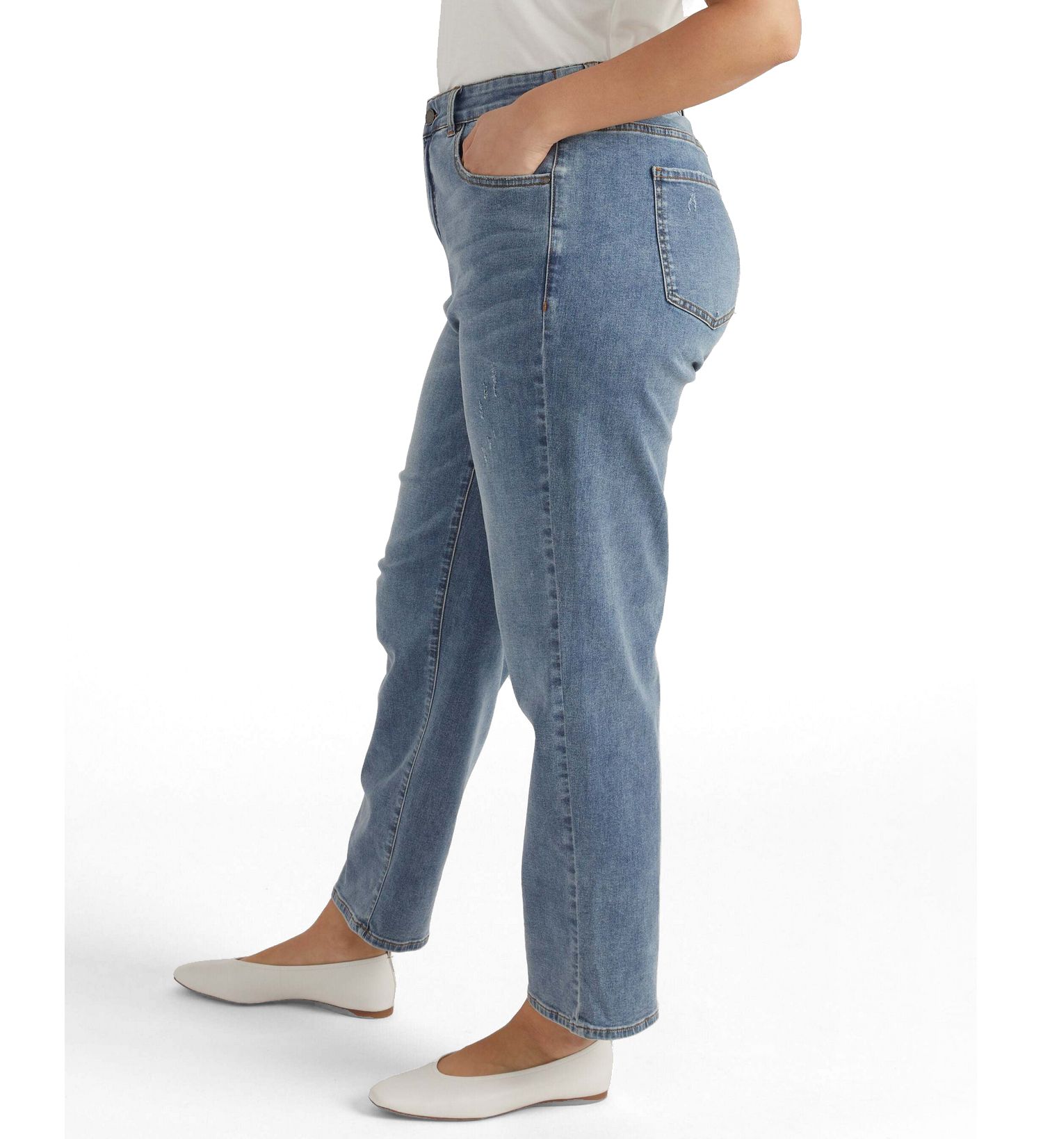 Plus Size Ella High Rise Straight Leg Jeans