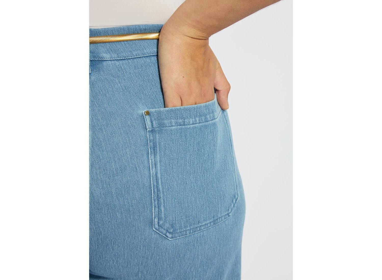 Plus Size Erin Crystal Embellished Wide-Leg 4-Way Stretch Jeans