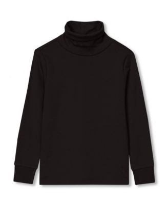 Girls' 4-16 Long-Sleeve Turtleneck 100% Cotton T-Shirt