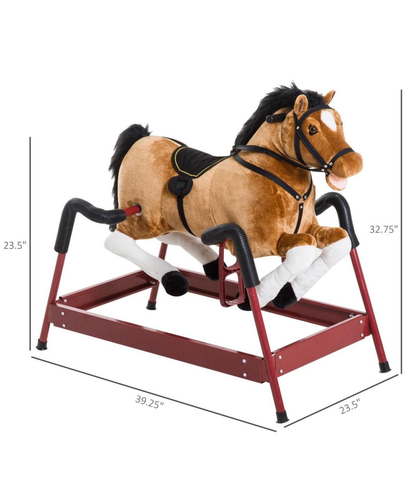 Детская мягкая игрушка SEVORLEY Plush Rocking Ride-On Toy, Ages 3+, цвет: Коричневый — фото 2