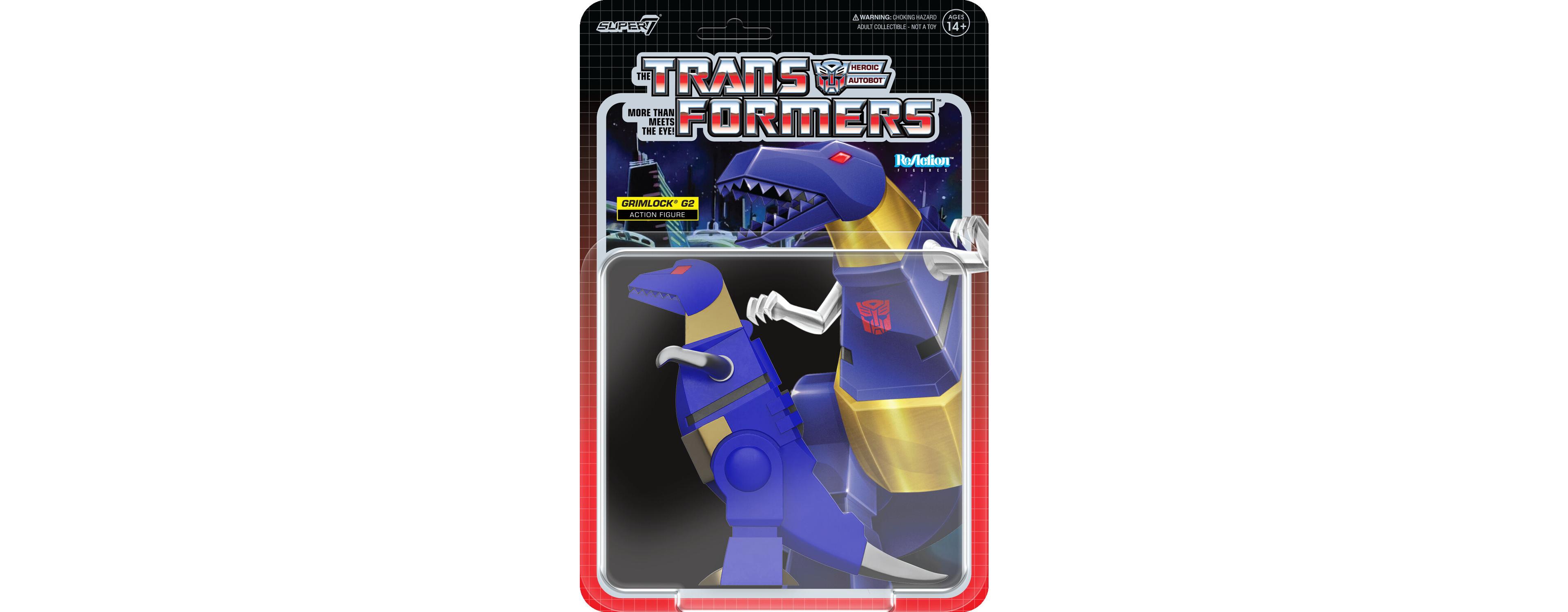Super7 Transformers Grimlock Dino G2 2.5" Retro Poseable Action Figure, Ages 14+