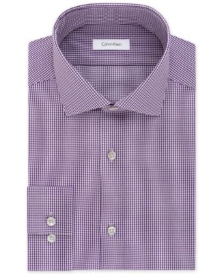 Calvin Klein Men's Slim-Fit Non-Iron Performance Check Dress Shirt - Macy's