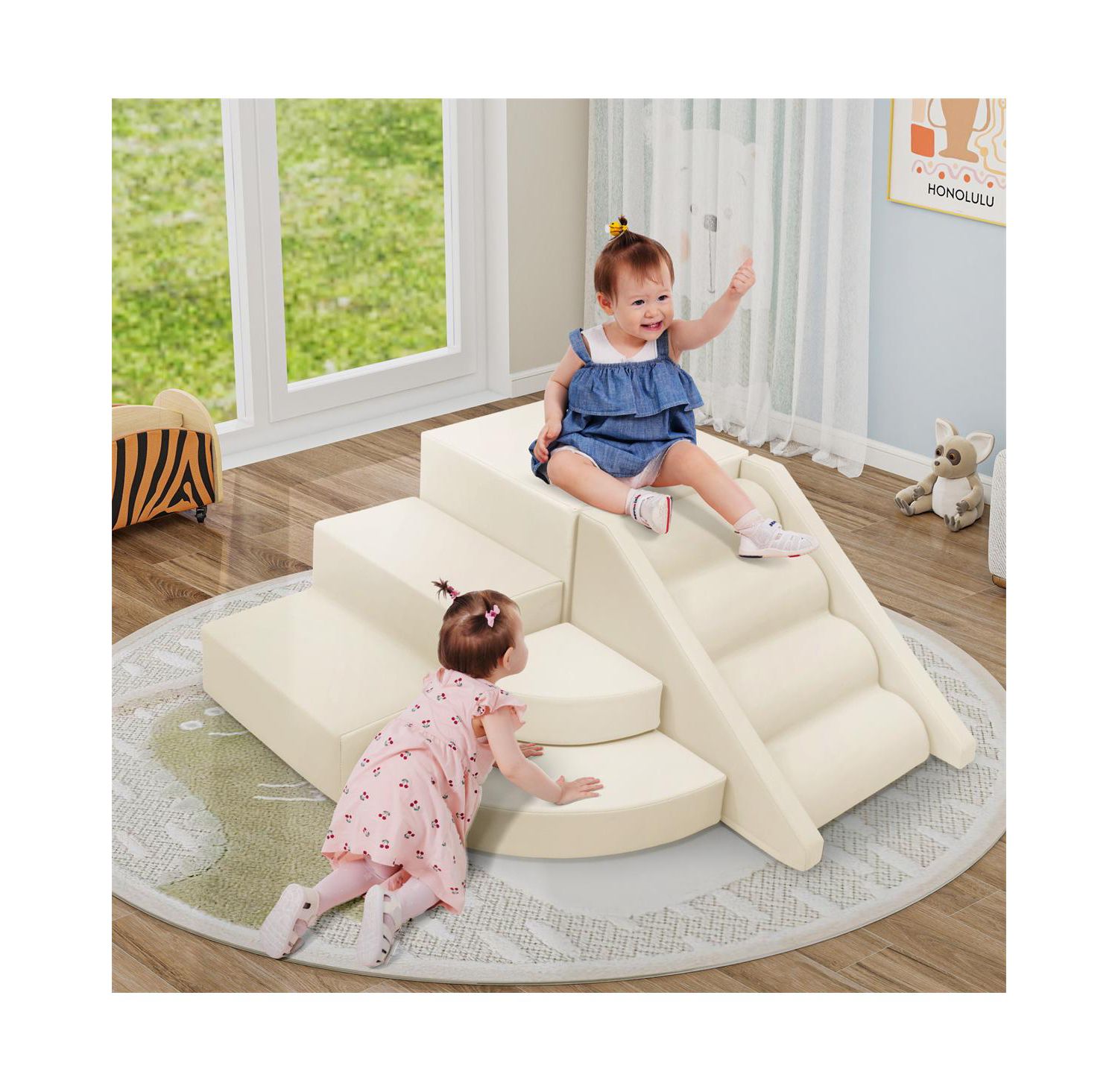 Soft Foam Climb and Crawl Corner Climber Play Set 9-Piece Activity Toy, Ages 12 Months-3 Years