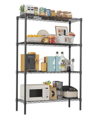 4-Tier Heavy-Duty Adjustable Wire Shelving Unit, Metal Storage Rack for Garage, Pantry, Basement