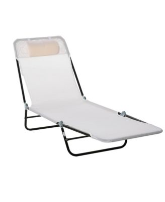 Outdoor Chair, Folding Design, Headrest for Camping, Travel and Outdoor Activities