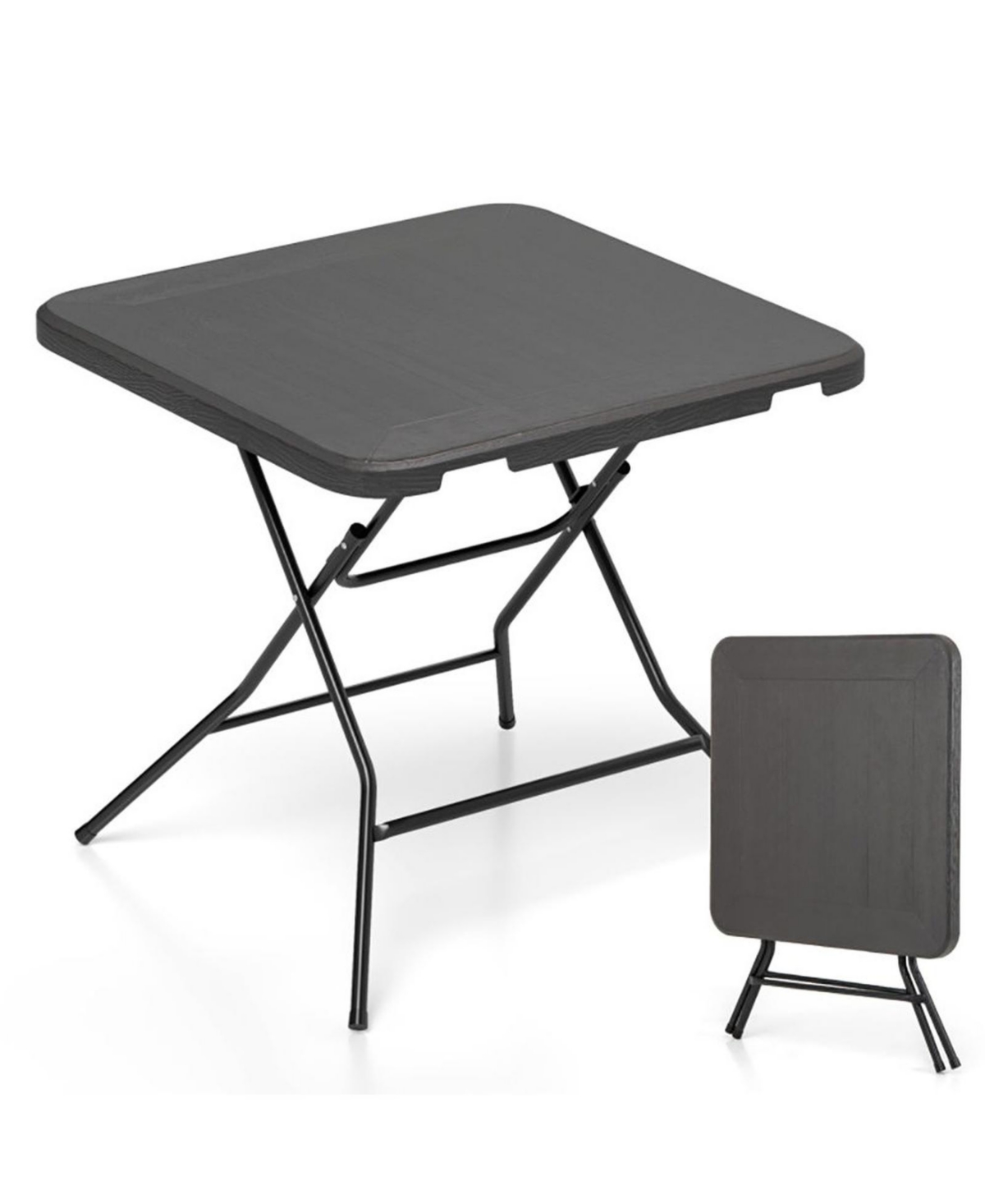 Sevorley Outdoor Table, Folding Design for Camping, Travel and Outdoor Activities - Black