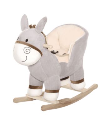 Steel and Wood Rocking Ride-On Toy with Safety Handle, Ages 18-36 Months