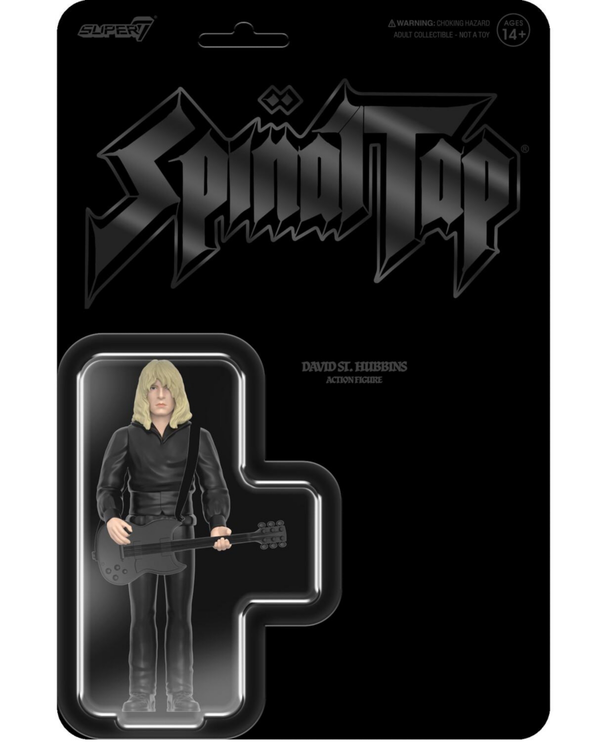 Super7 David St. Hubbins None More Black 3.75" Action Figure, Ages 14+