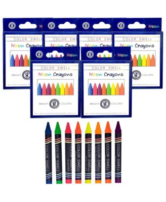 Neon Crayons 6 Packs 8 per Pack 48 Total