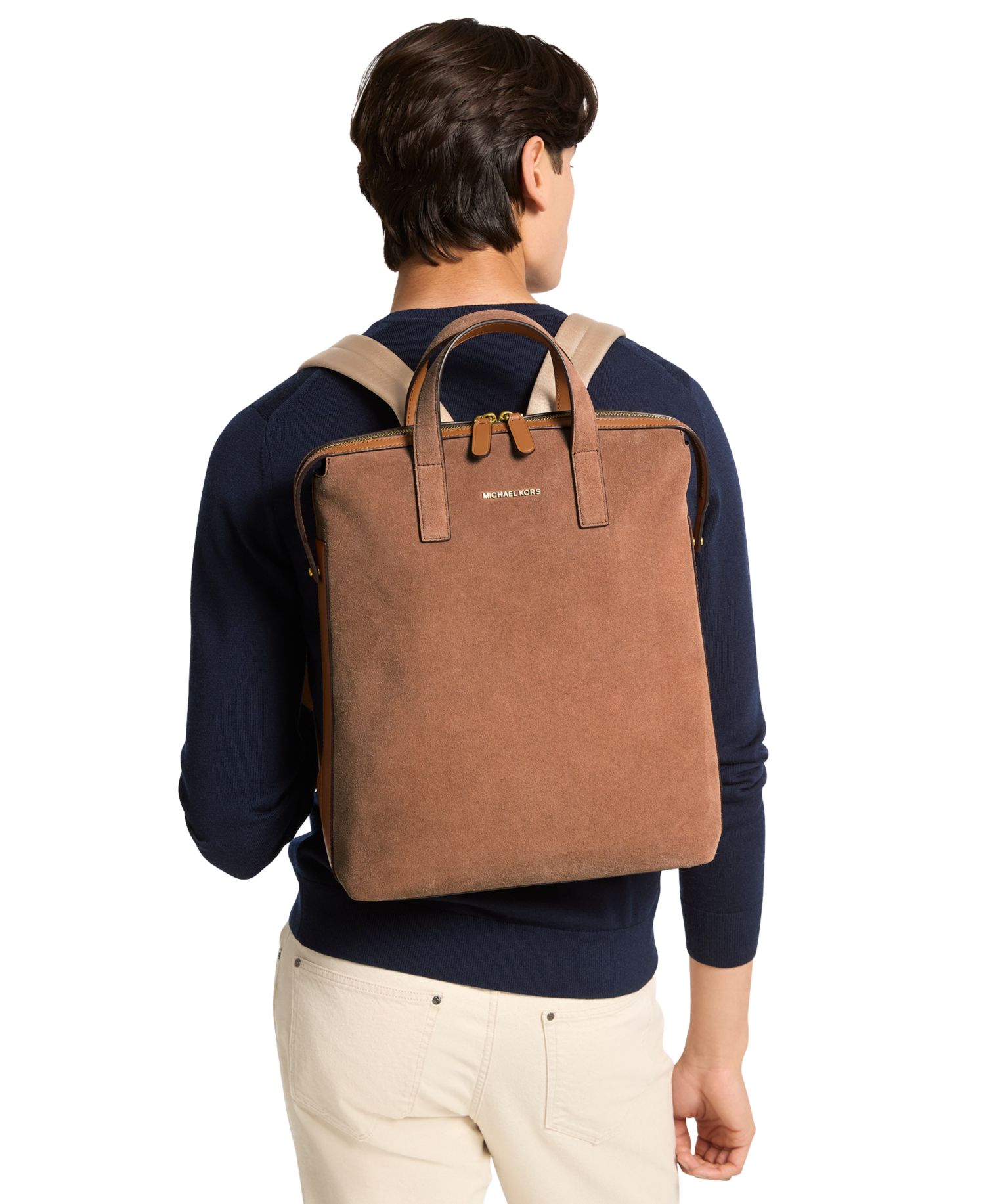 Men's Nicholas Work Laptop Suede Tote