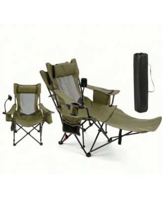 Outdoor Chair, Folding Design, Adjustable Backrest for Camping, Travel and Outdoor Activities