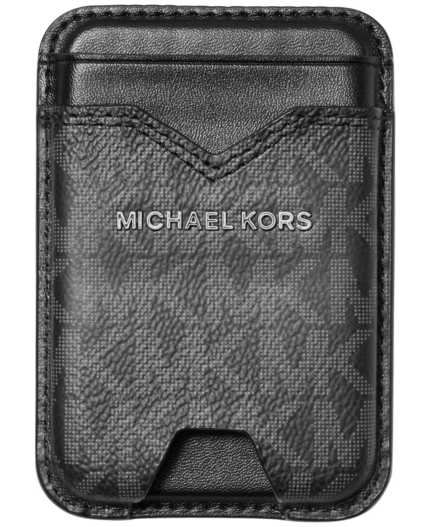 Мужской кошелёк Michael Kors Hudson MagSafe Signature Logo Wallet, цвет: Чёрный — фото 1
