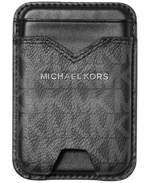 Мужской кошелёк Michael Kors Hudson MagSafe Signature Logo Wallet, цвет: Чёрный
