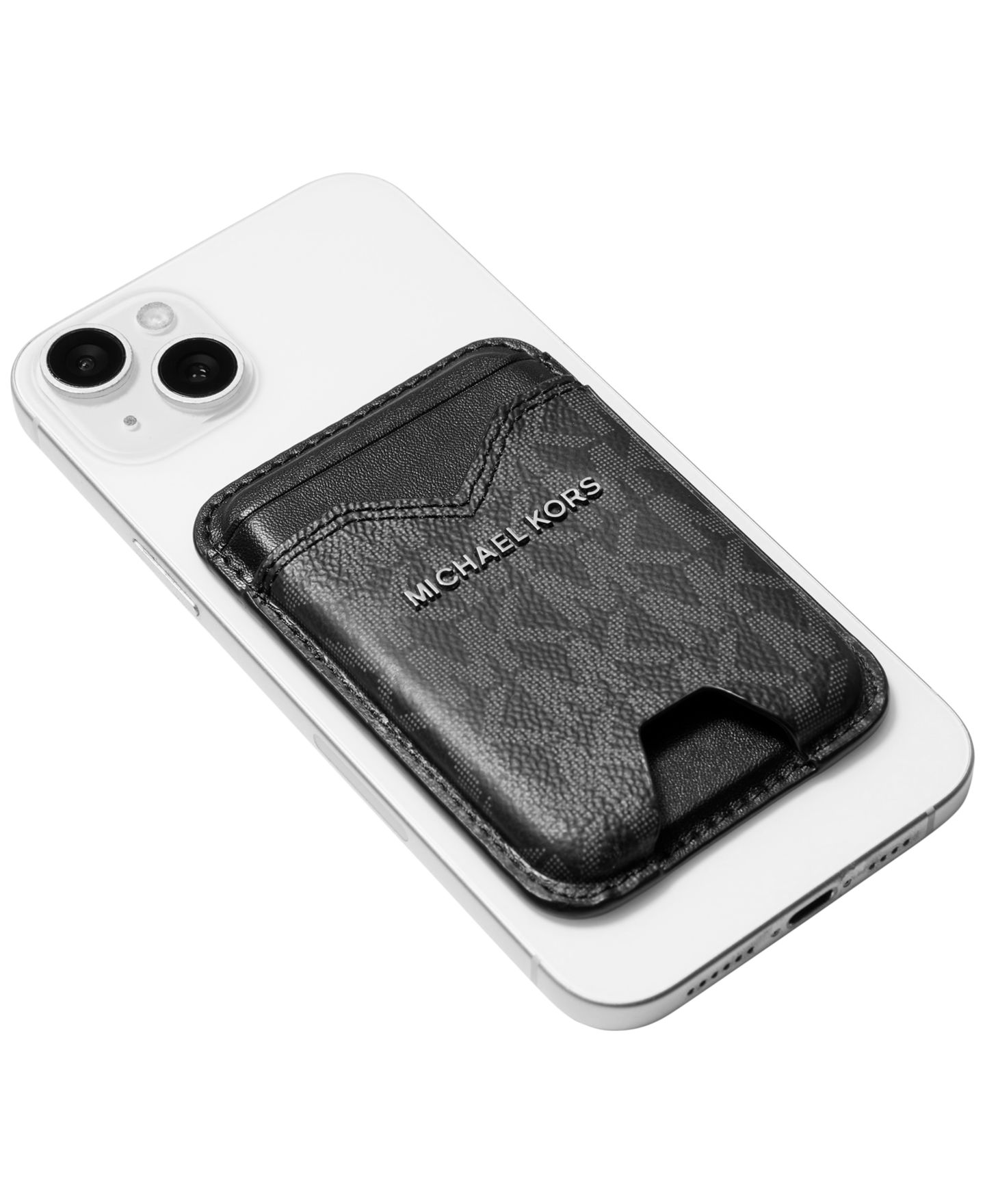 Мужской кошелёк Michael Kors Hudson MagSafe Signature Logo Wallet, цвет: Чёрный — фото 3