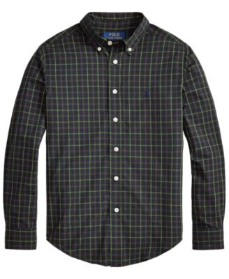 Boys' 8-20 Plaid Cotton Poplin Shirt