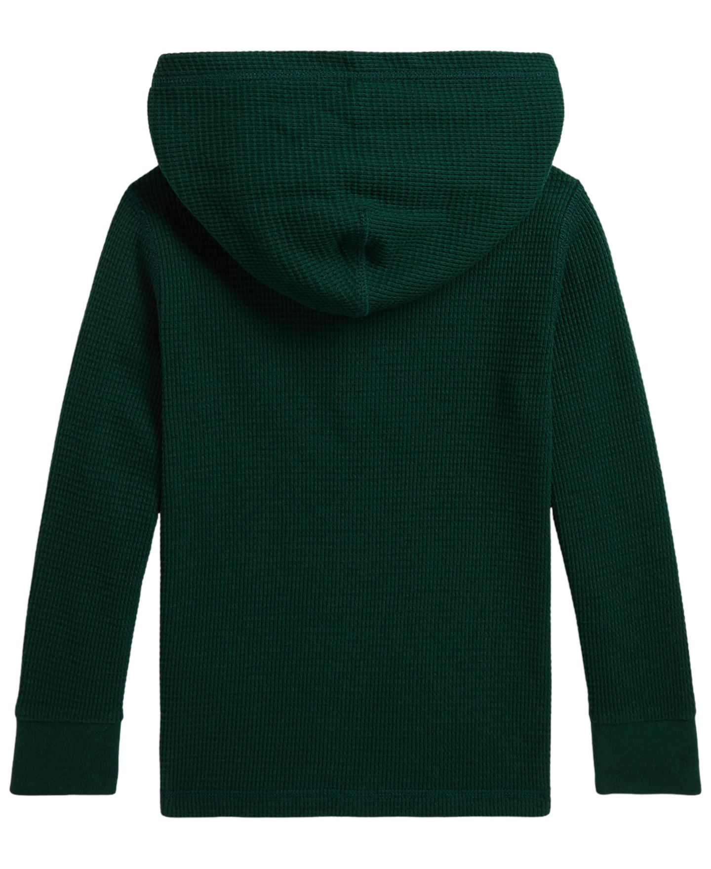 Худи Polo Ralph Lauren Hooded Waffle-Knit Long-Sleeve Henley для мальчиков, цвет: Мох — фото 2