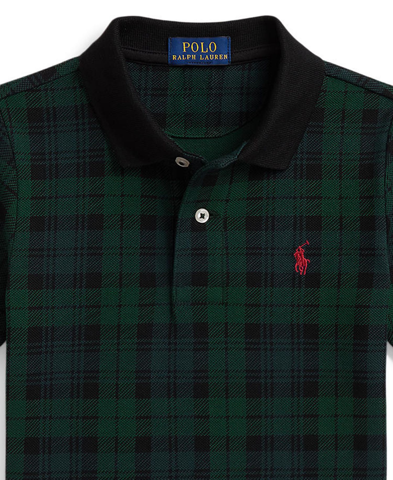 Boys' 2T-7 Plaid Short-Sleeve Polo Shirt