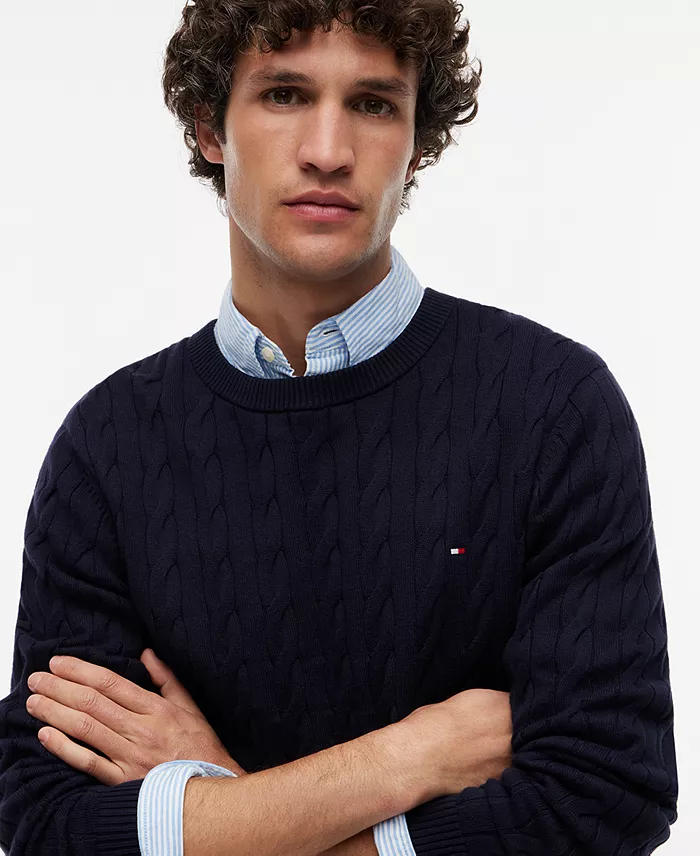 Men's Classic Cable Crewneck Sweater - thumbnail 7