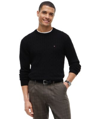 Men's Classic Cotton Cable Crewneck Sweater