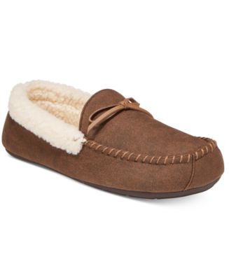 Club Room Men's Slippers, Aaron Sherpa-Lined Moccasins - All Men's ...