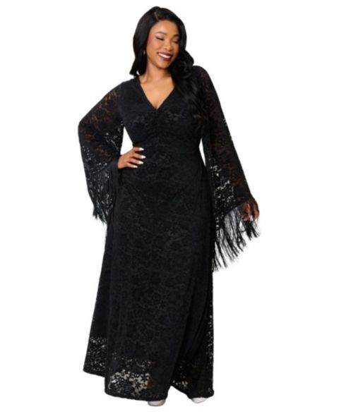 Женское платье Smak Parlour Plus Size Stevie Maxi, цвет: Чёрный однотонный