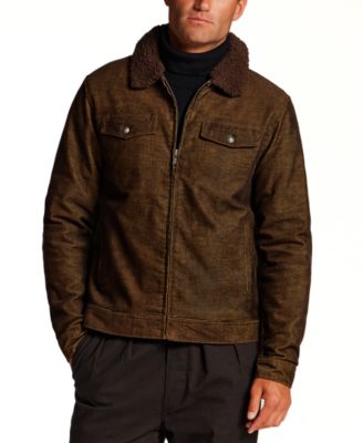 Men's Sherpa-Lined Two-Tone Corduroy Trucker Jacket