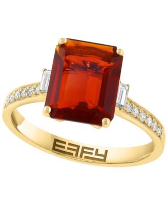 Fire Opal and Diamond Ring (1-7/8 ct. t.w.) in 14k Yellow Gold