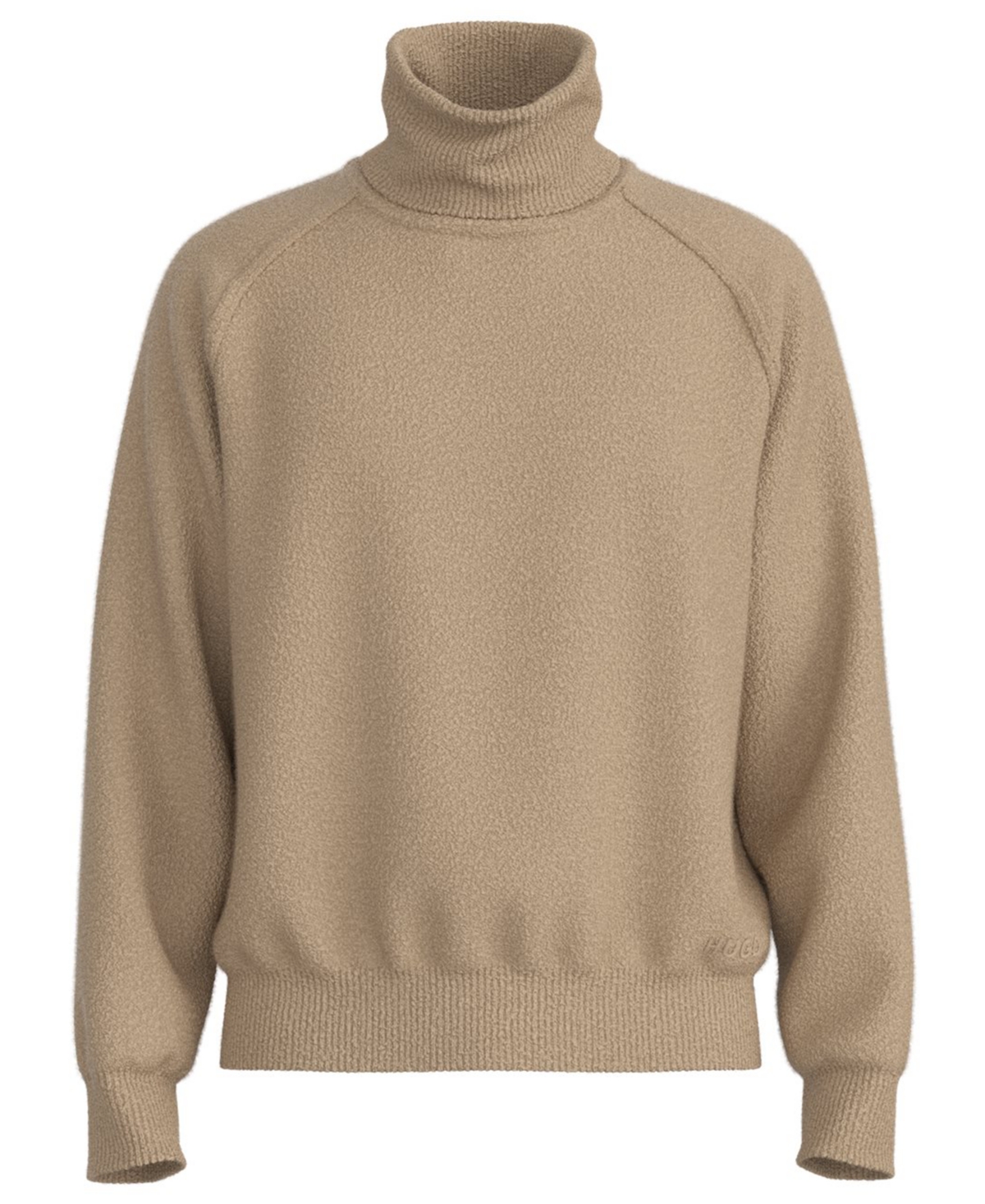 Hugo Boss Men's San Rudi1 Raglan Regular-Fit Turtleneck Sweater - Medium Beige