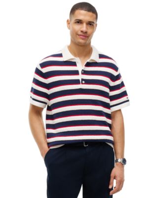 Men's Regimental Stripe Regular-Fit Polo Shirt