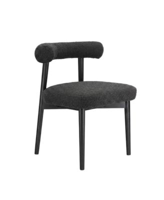 Boucle Accent Chair with Ash Wood Legs, Comfy Side Chair for Living Room